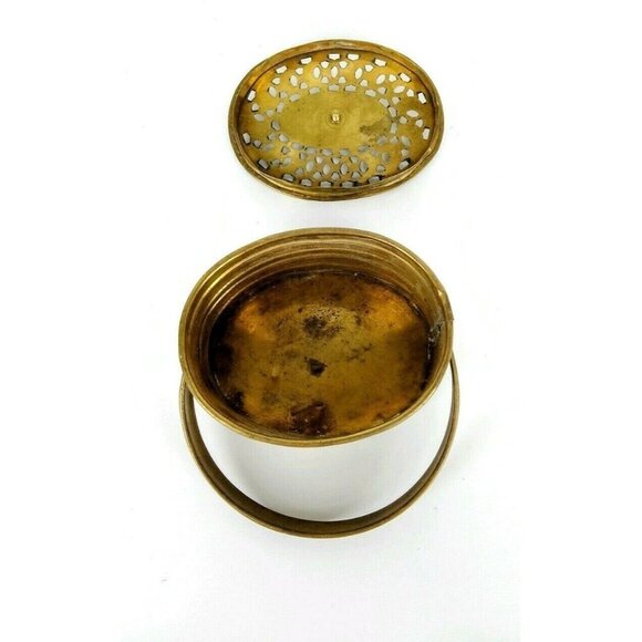 Vintage Brass Cricket Cage Potpourri Incense Trinket Box with Lid Made i… - Picture 5 of 8